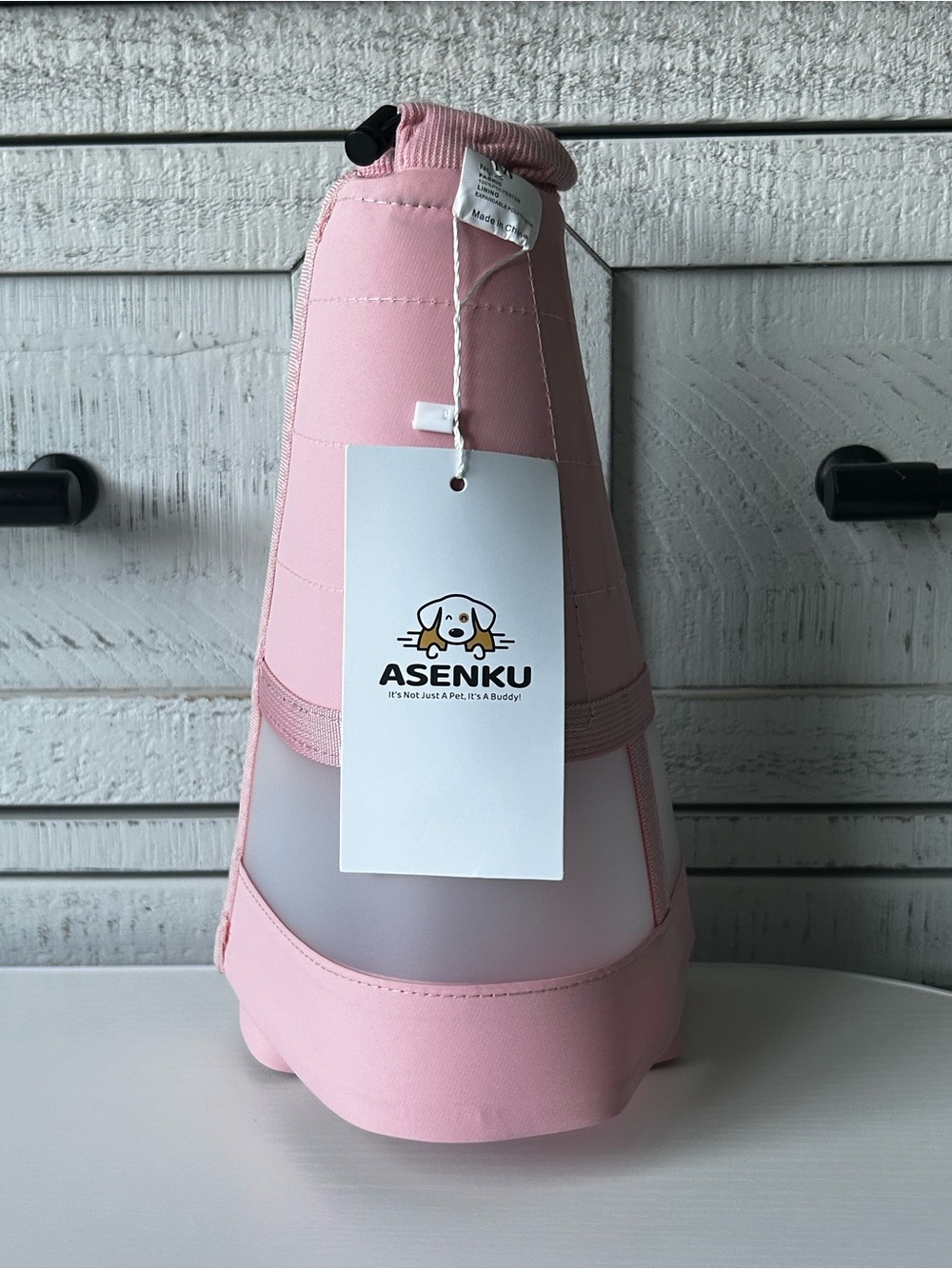 ASENKU Medium Pink Soft Dog Recovery Cone Adjustable Pet E-Collar NWT